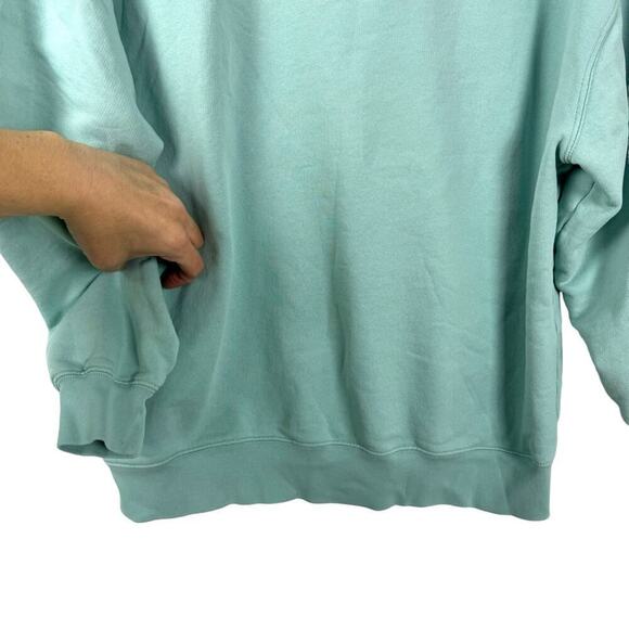 Acne Studios Fairah Face Patch Cotton Sweatshirt Mint Size XXS - Picture 13 of 16